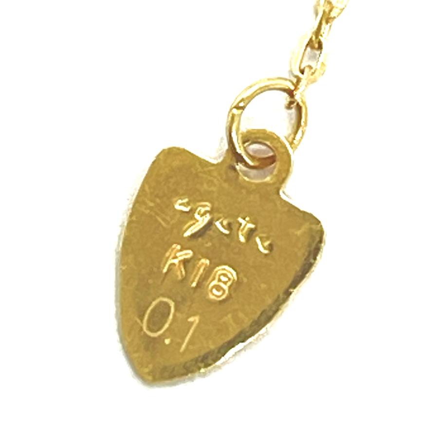 agete（アガット） ダイヤネックレス ペアシェイプ K18YG 0.1ct 一粒