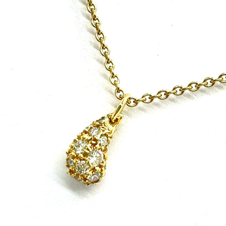 TIFFANY&Co.（ティファニー） ティアドロップ ダイヤネックレス K18YG