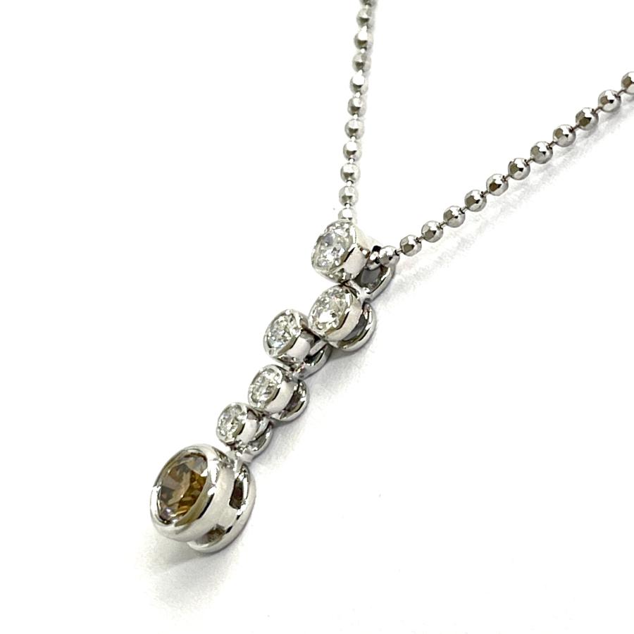 KASHIKEY / カシケイ ベゼル ダイヤネックレス Pt900 0.34ct/0.20ct