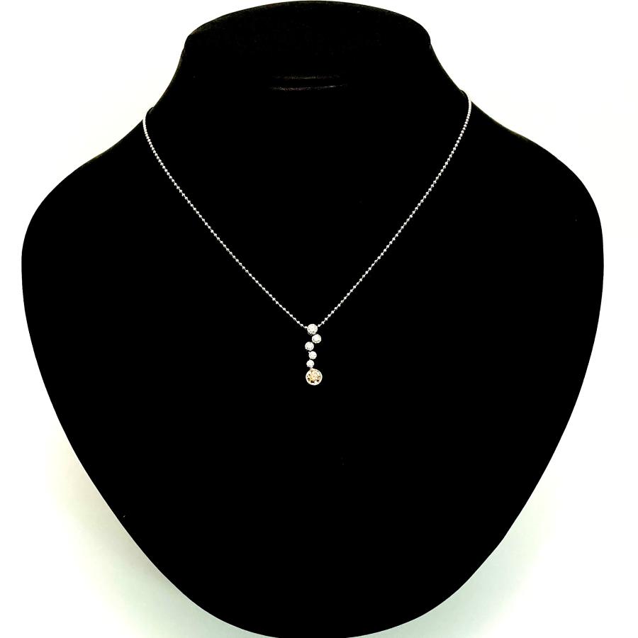 KASHIKEY / カシケイ ベゼル ダイヤネックレス Pt900 0.34ct/0.20ct