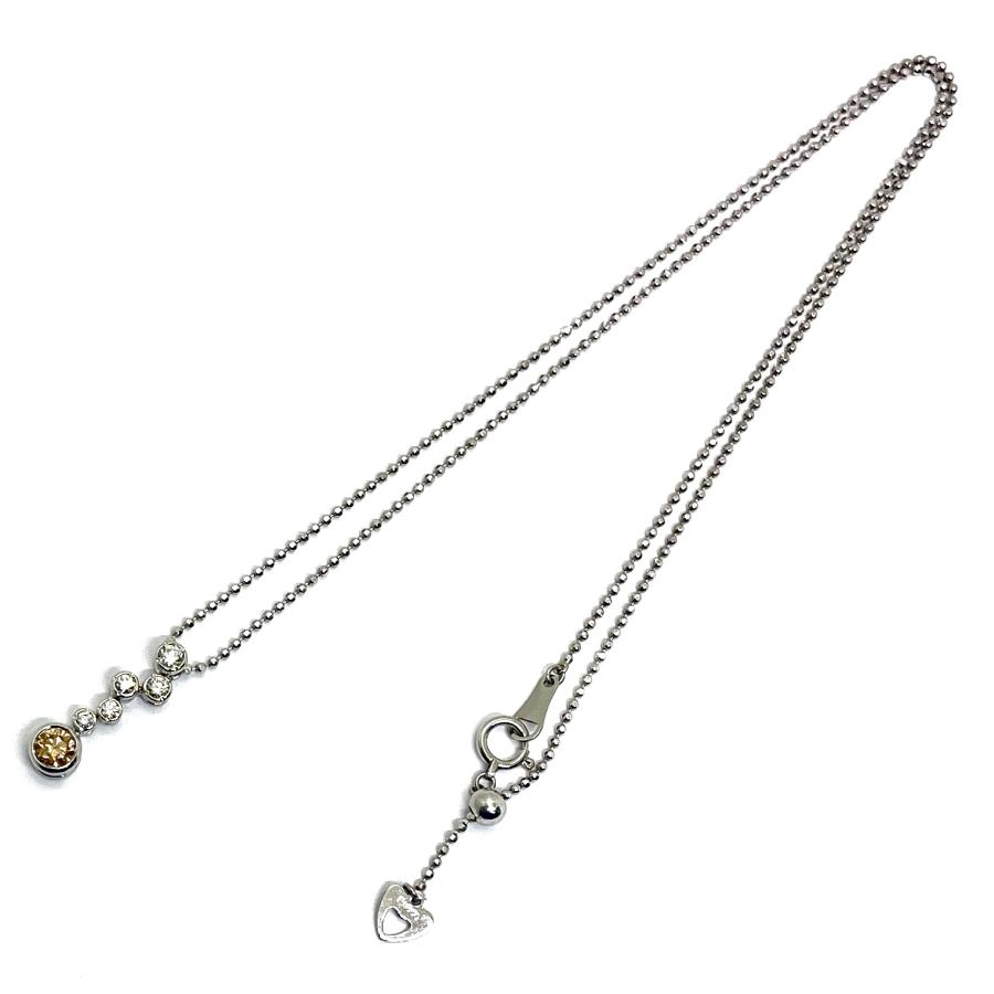 KASHIKEY / カシケイ ベゼル ダイヤネックレス Pt900 0.34ct/0.20ct