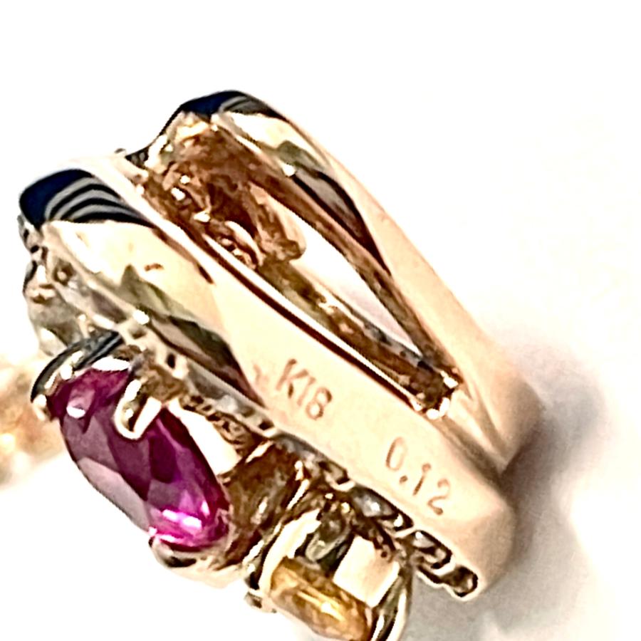 Ponte Vecchio / ポンテヴェキオ　ルビー サファイア ダイヤ ハート ネックレス　K18PG　0.12ct /0.10ct/0.20ct　プレゼント　ダイヤモンド　ペンダント_5