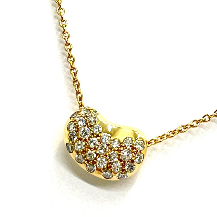 TIFFANY&Co.（ティファニー） ビーン ダイヤネックレス K18YG パヴェ 