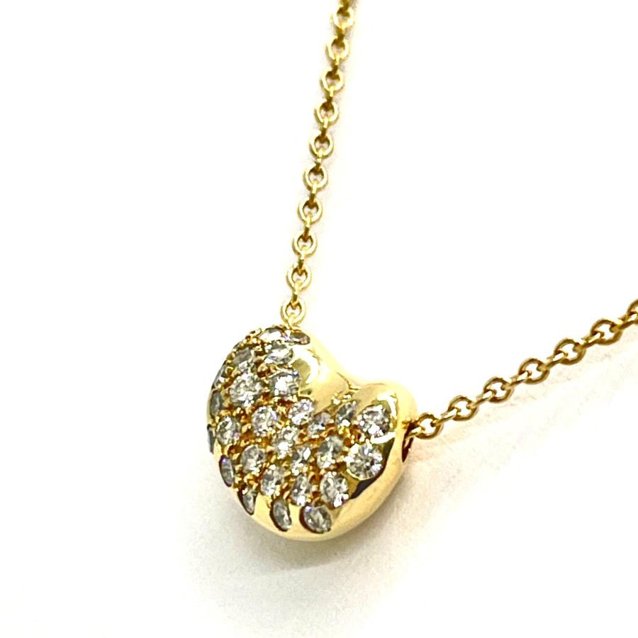 TIFFANY&Co.（ティファニー） ビーン ダイヤネックレス K18YG パヴェ 