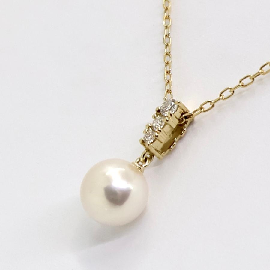 MIKIMOTO（ミキモト） パール ダイヤネックレス K18YG 8.3mm 一粒