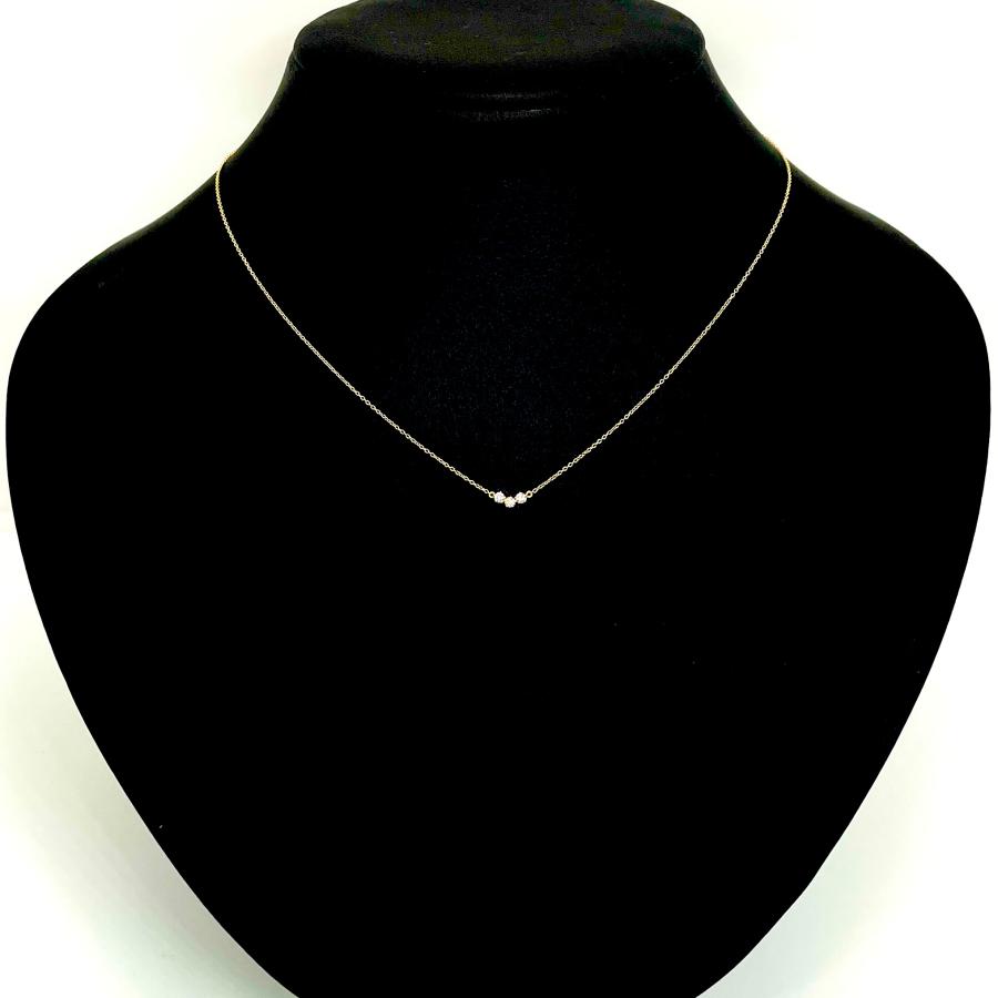 AHKAH（アーカー） トレス ダイヤネックレス K18YG 0.10ct ペンダント