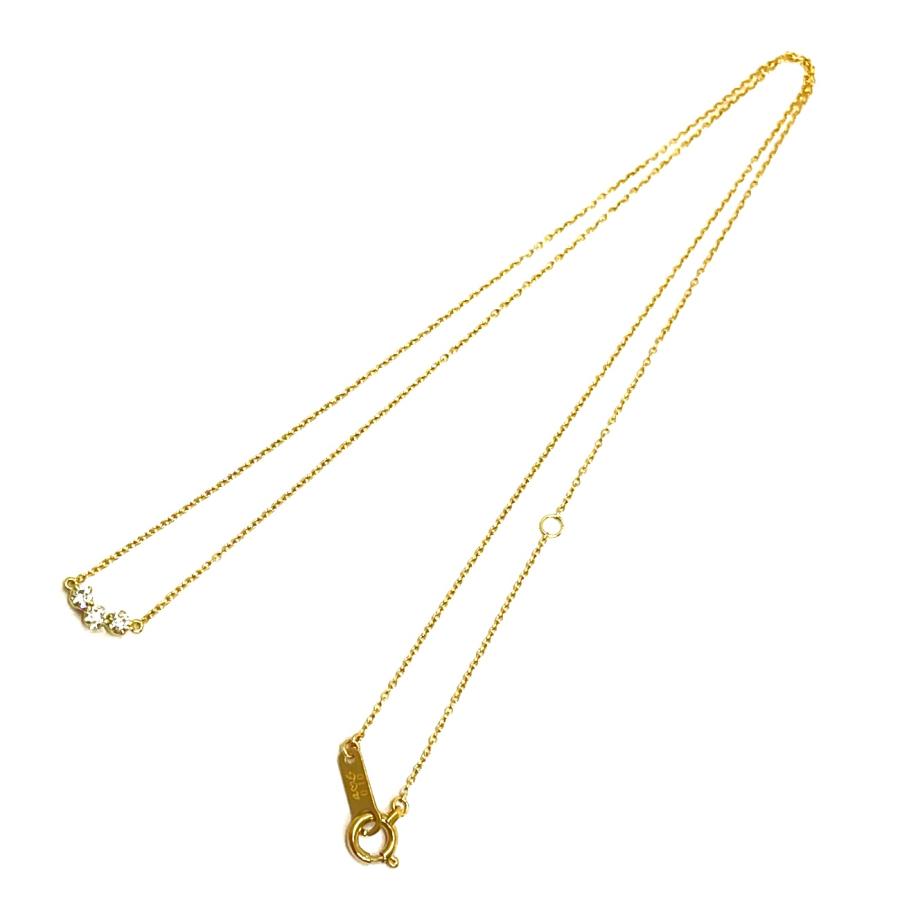 【AHKAH】トレスダイヤネックレス 18k 3粒ダイヤ AHKAH（アーカー） トレス ダイヤネックレス K18YG 0.10ct ペンダント