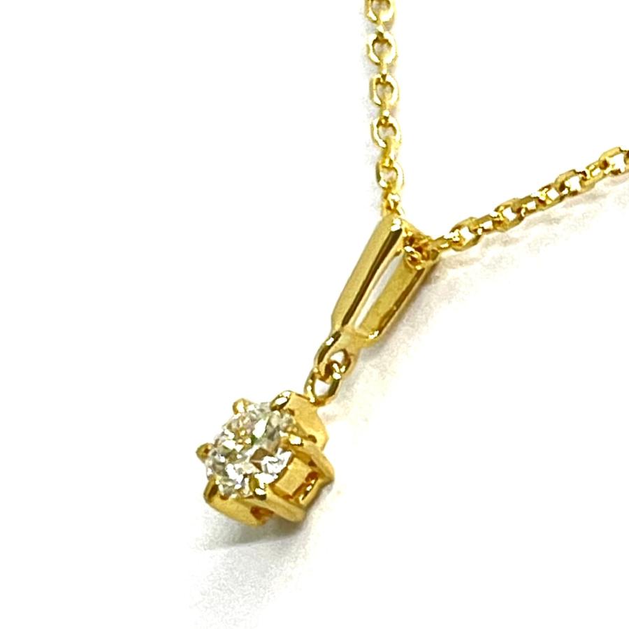 MIKIMOTO（ミキモト） ダイヤネックレス K18YG 0.23ct 一粒