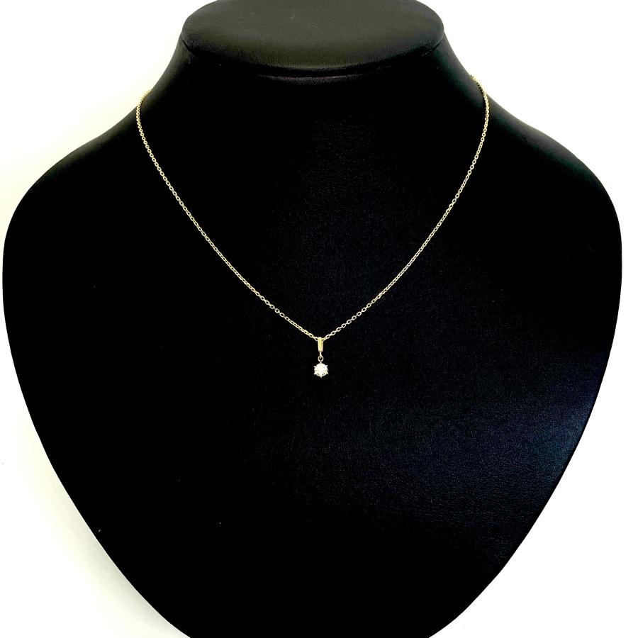 MIKIMOTO（ミキモト） ダイヤネックレス K18YG 0.23ct 一粒