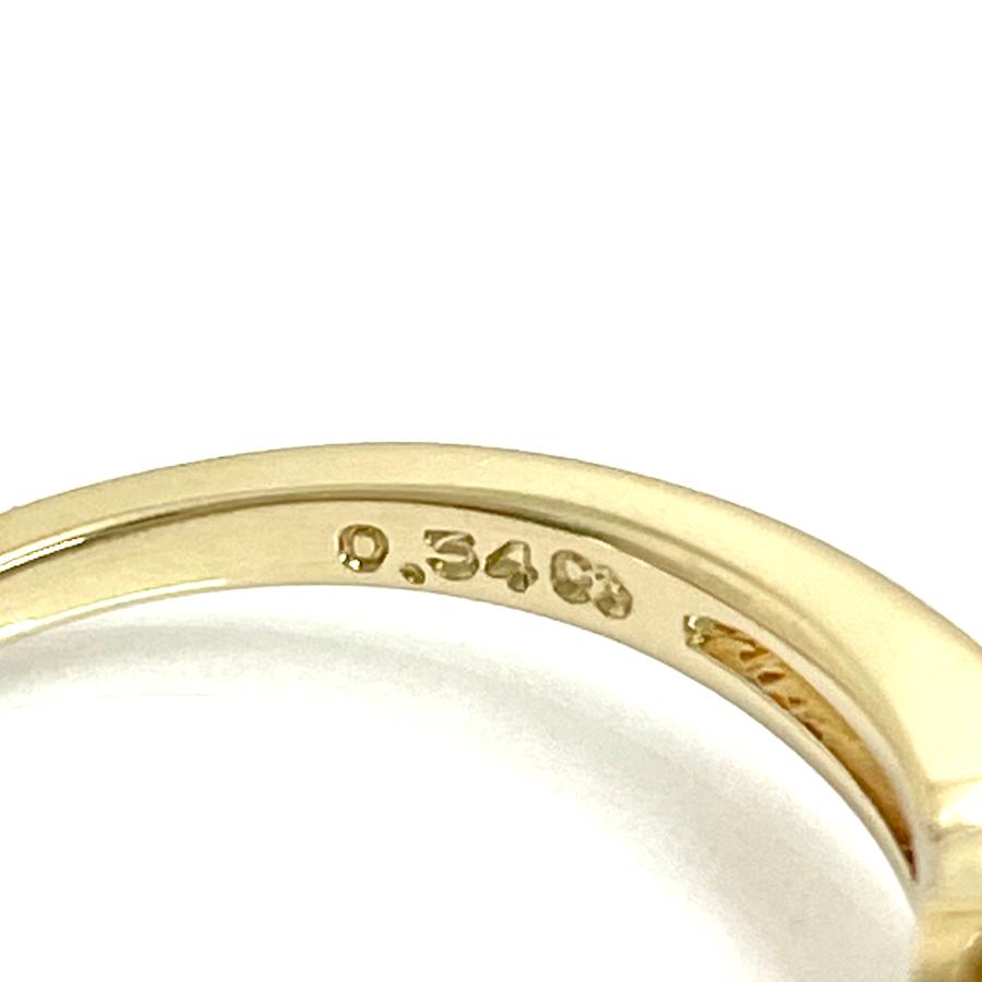 MIKIMOTO（ミキモト） ダイヤリング K18YG 0.34ct 13号 フラワー