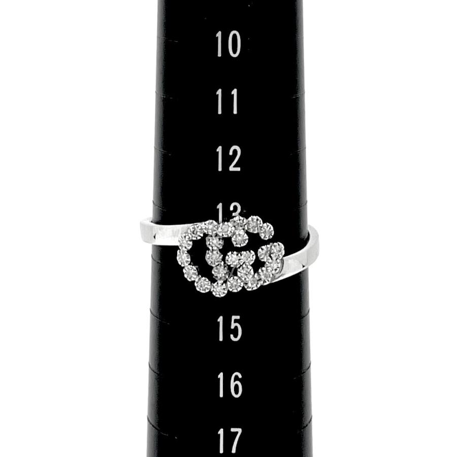 GUCCI（グッチ） GGランニング ダイヤリング 750WG #14 指輪 K18WG