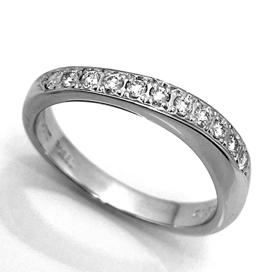 MIKIMOTO / ミキモト ダイヤリング Pt950 0.13ct 9号 ハーフエタニティ  