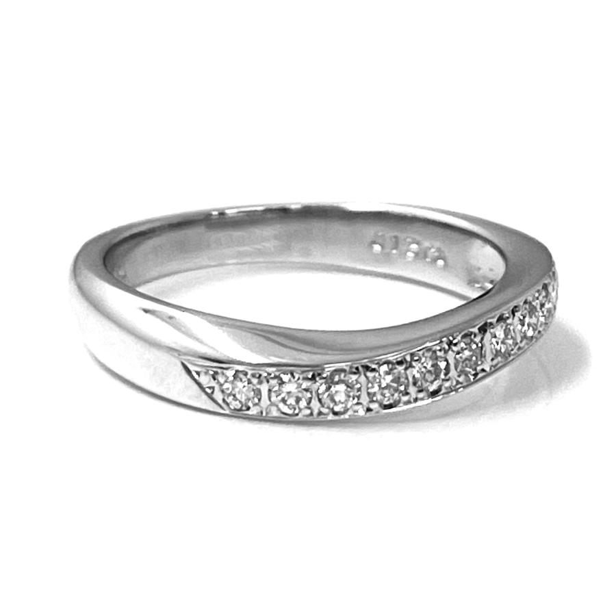 MIKIMOTO / ミキモト ダイヤリング Pt950 0.13ct 9号 ハーフエタニティ  