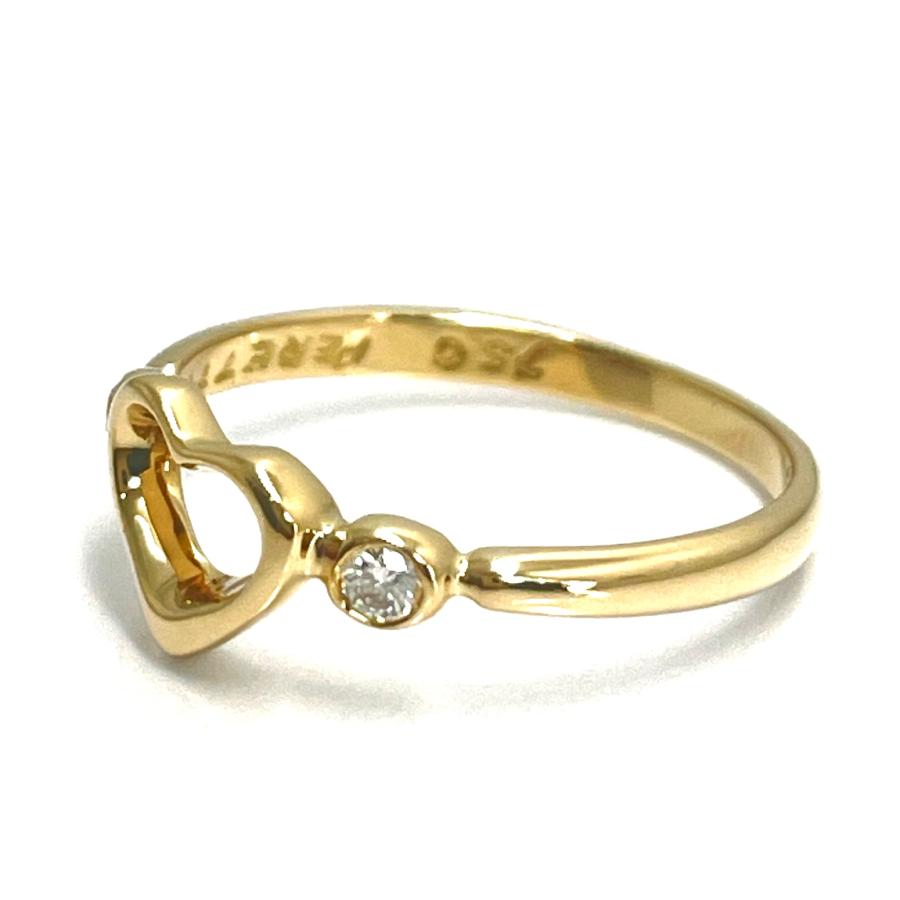 TIFFANY&Co.（ティファニー） オープンハート ダイヤリング 750YG 10号