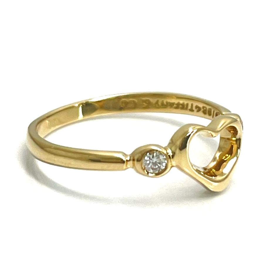 TIFFANY&Co.（ティファニー） オープンハート ダイヤリング 750YG 10号
