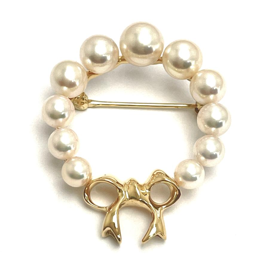 TIFFANY&Co. / ティファニー パールブローチ 750YG 4.5~7.0mm アコヤ