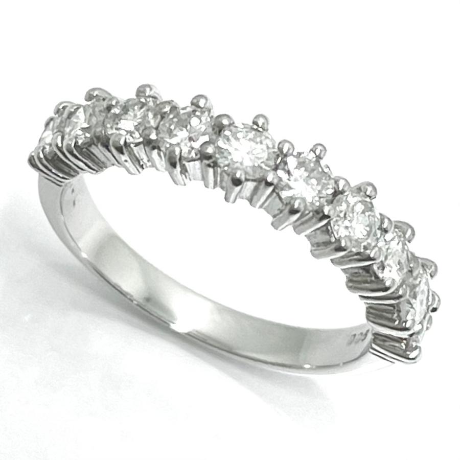 ハーフエタニティ ダイヤリング Pt900 1.00ct 12号 ダイヤモンド 指輪 