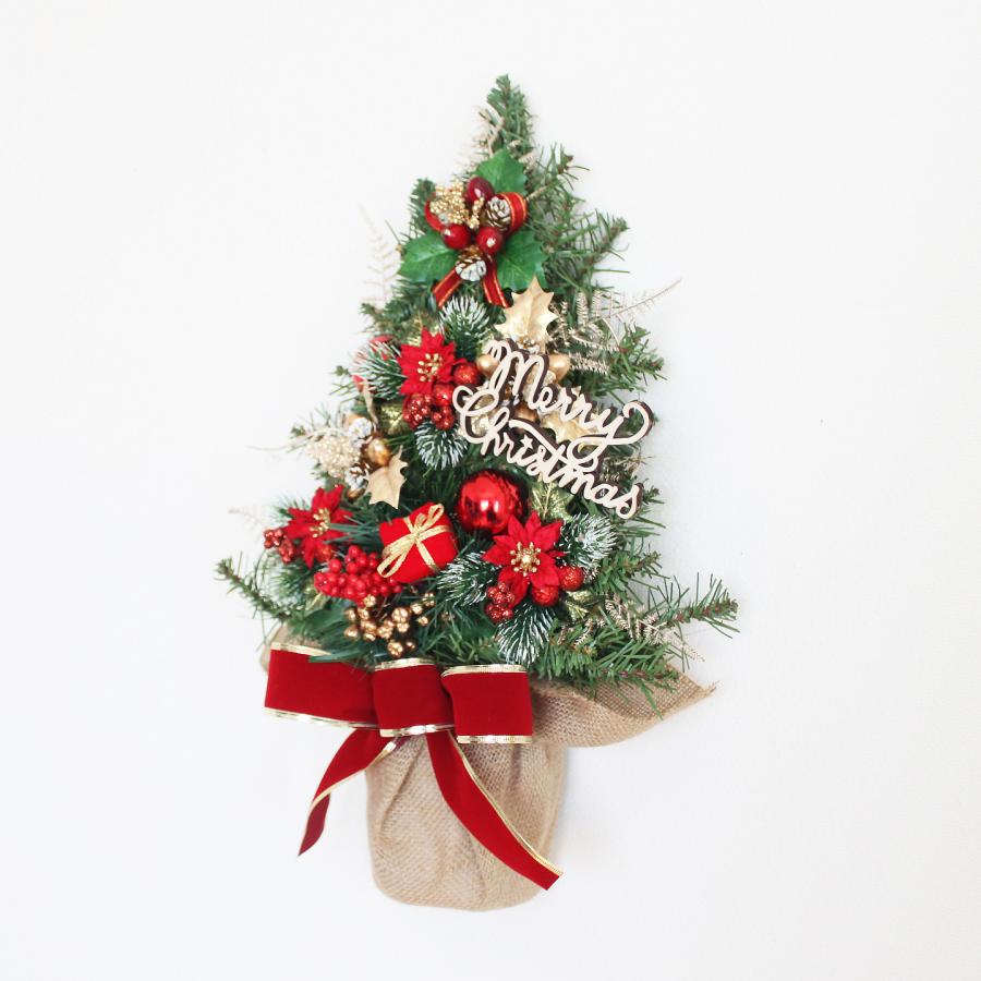 壁に掛けるクリスマスツリー Mサイズ 玄関飾り おしゃれ アーティ