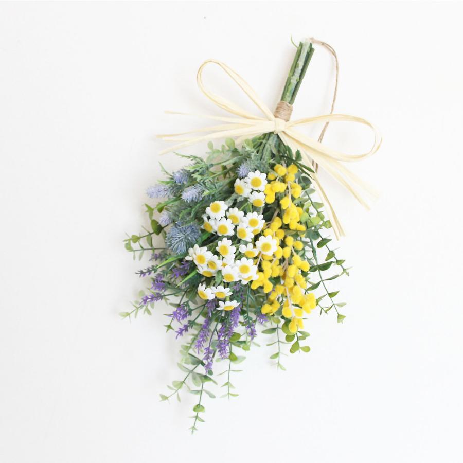 ミモザ ラベンダー カモミール リース スワッグリース アーティ
