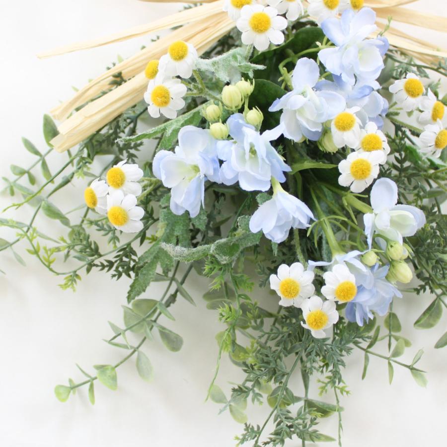 ジャスミン＆カモミール リース 玄関ドア スワッグ 造花 おしゃれ 送料