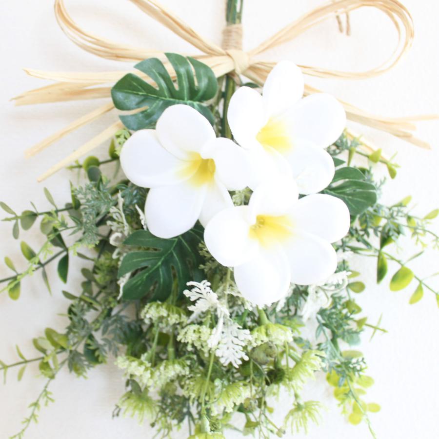 プルメリア ハワイアン リース 玄関ドア スワッグ 造花 おしゃれ 送料