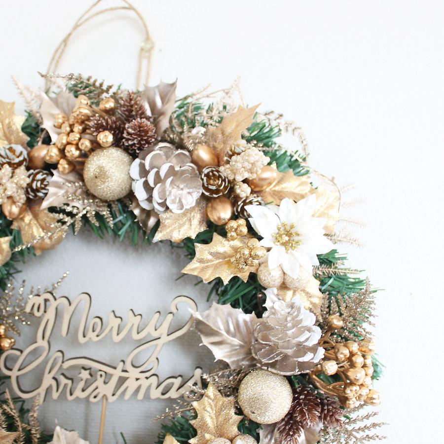No.16 クリスマスリース　玄関リース　ハーフリース　フラワーリース No.16 クリスマスリース 玄関リース ハーフリース フラワー