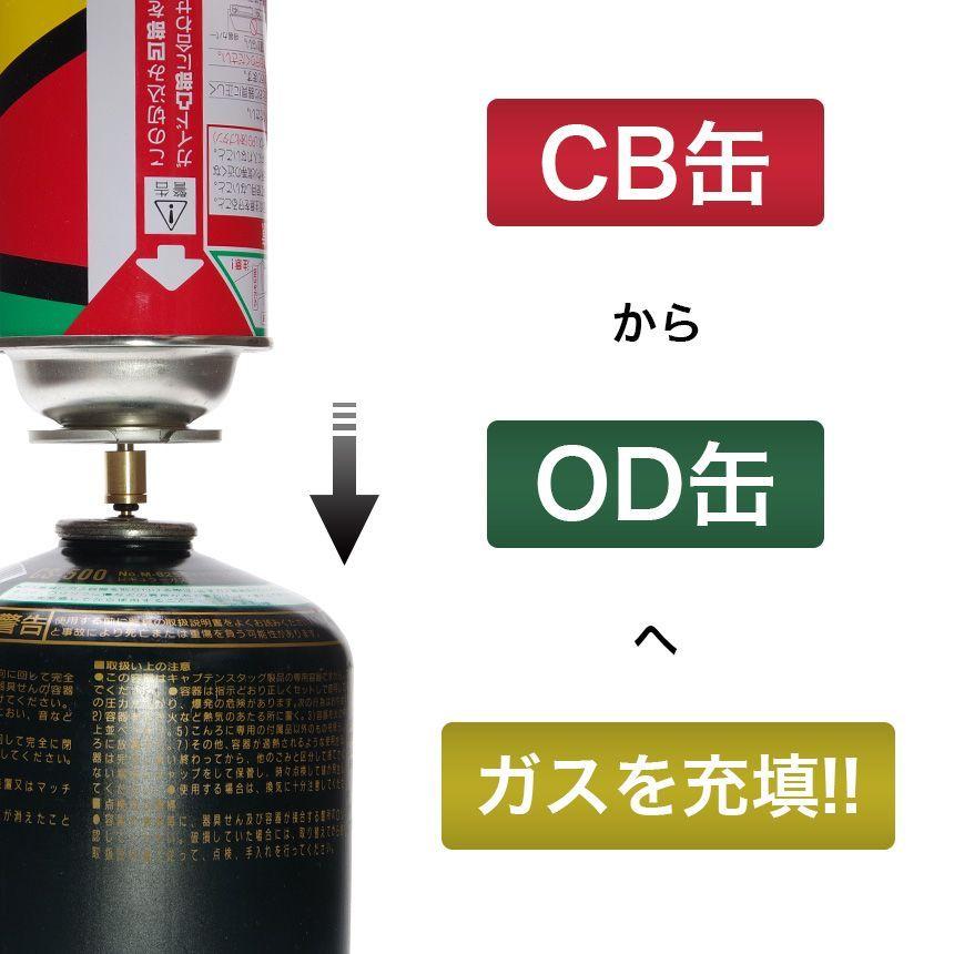 2セット CB缶からOD缶へ ガス 詰め替えアダプター od缶 ガス充填 ガス詰め替え ガスタンク キャンピングガス｜grandiose｜02