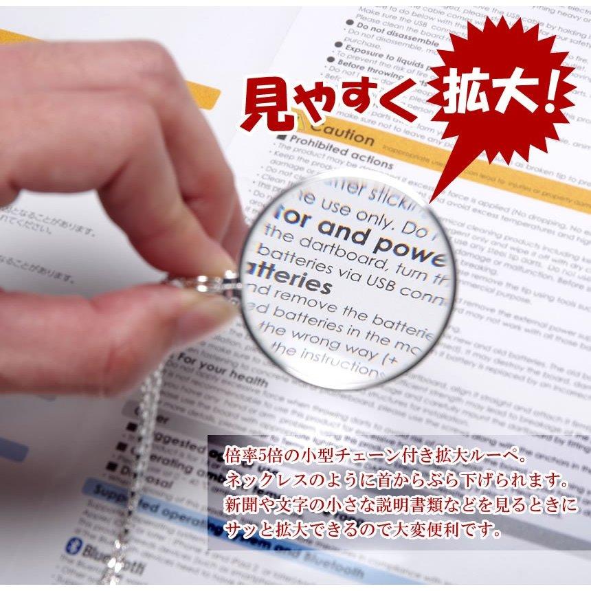 チェーン ルーペ モノクル 携帯 片眼鏡 ネックレス 拡大鏡 ペンダント