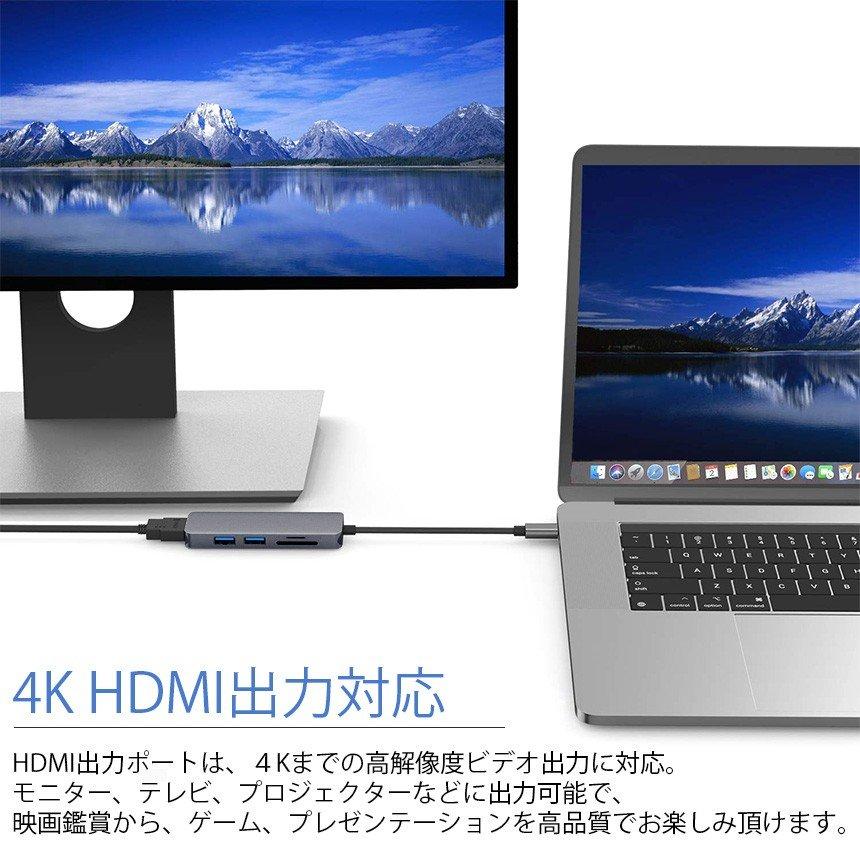 type-c HDMI 変換アダプタ カードリーダー ケーブル ハブ USB3.0｜grandiose｜04