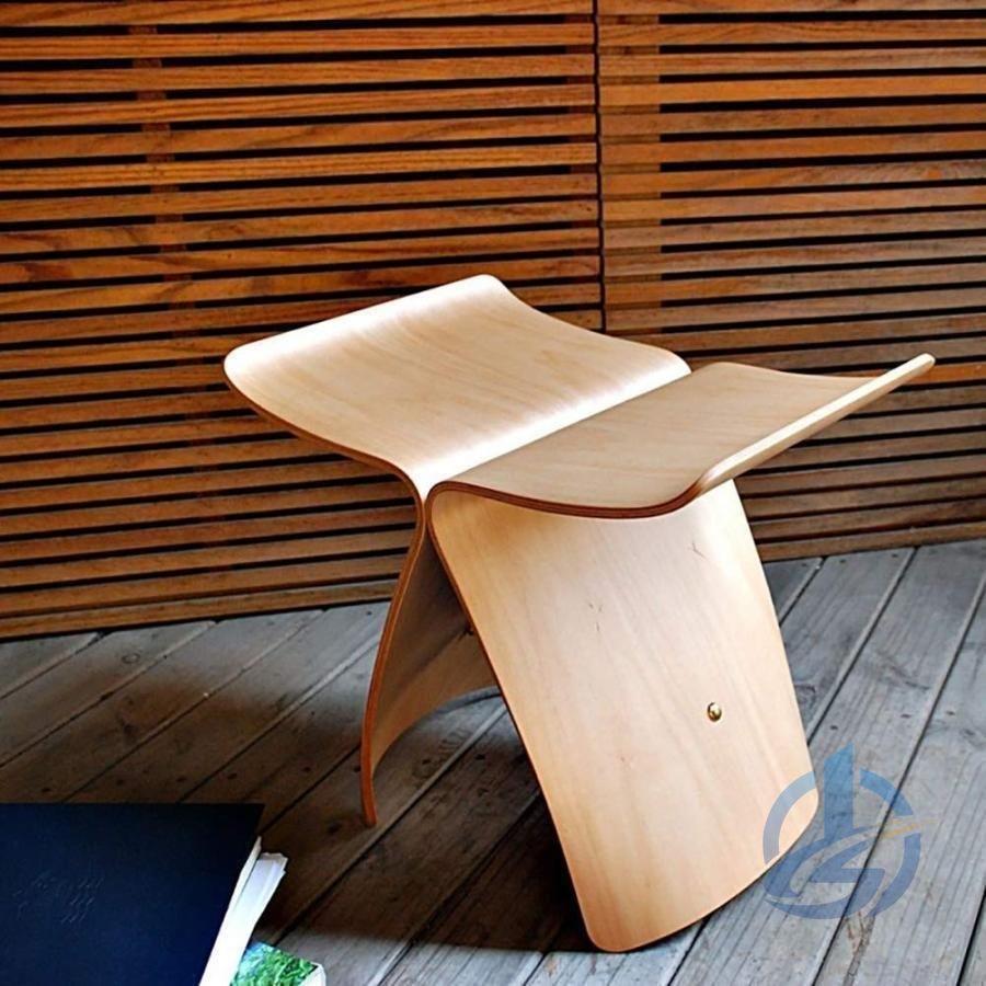 木製 スツール カーブ ウッド オリジナリティ クラフト 北欧 家庭