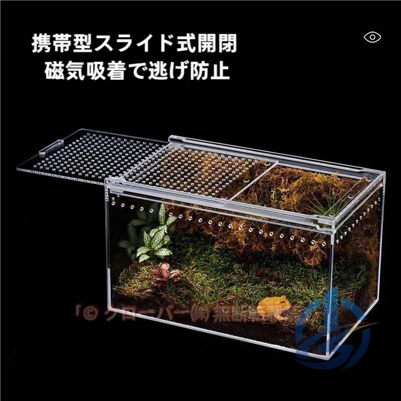 飼育ケース 昆虫飼育ケース 飼育ケージ アクリル 爬虫類 Mサイズ クモ