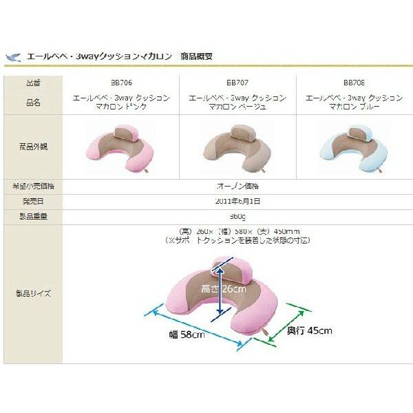 エールベベ　３WAYクッション カーメイト/マタニティ授乳クッション 送料無料　ポイント10倍｜grandjete-yh｜02