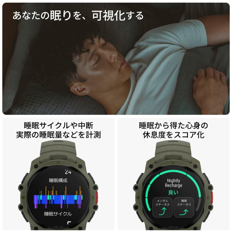 （ノベルティー付き）ポラール POLAR Street X フォレストグリーン S-L 腕時計 スマートウォッチ 900116714の画像
