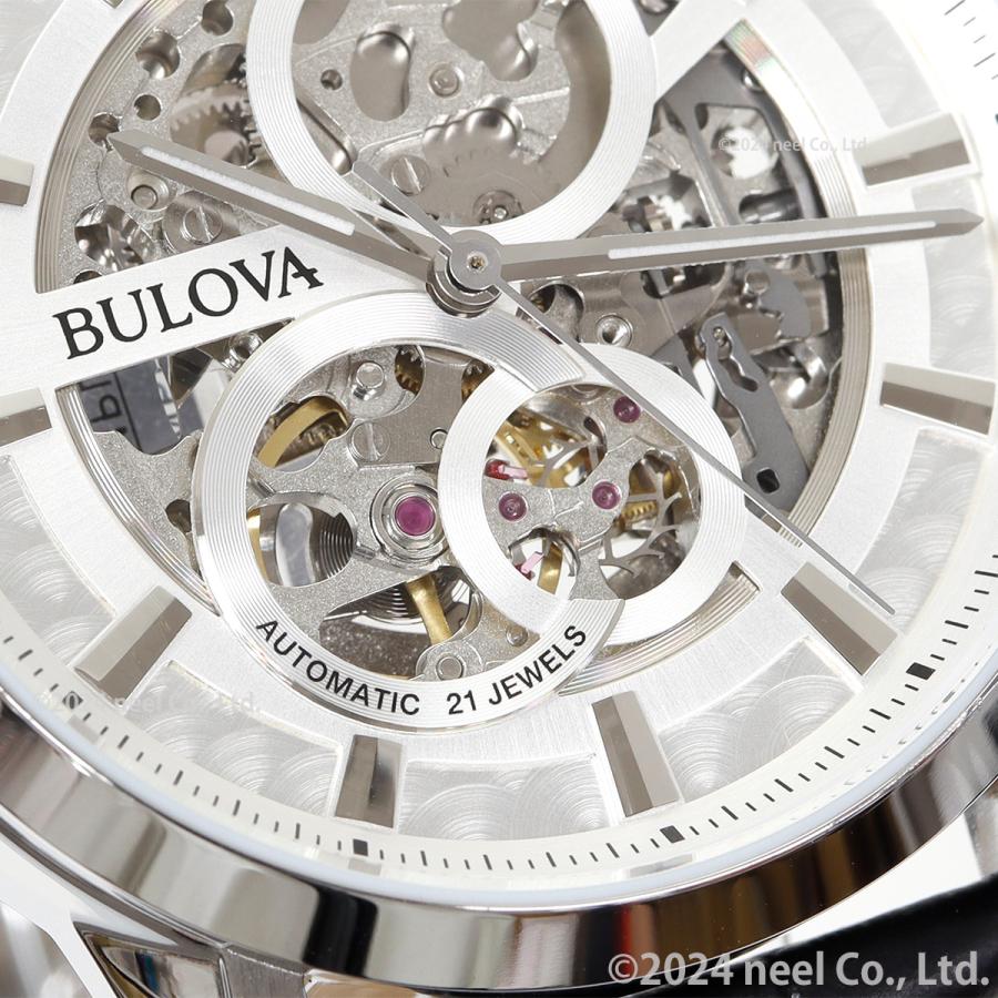 （豪華おまけ有） ブローバ 腕時計 メンズ 自動巻き スケルトン クラシック 96A266 BULOVAの画像
