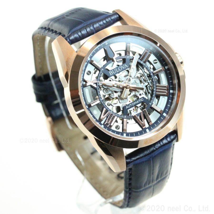 【新品】 BULOVA 腕時計 メンズ 97A161 クラシック Classic 自動巻き（8N24-Y3A） ブルーxシルバー アナログ表示 BULOVA（ブローバ） （豪華おまけ有） 腕時計 メンズ 自動巻き