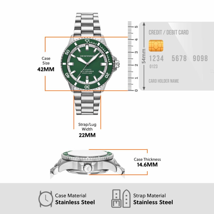 （ノベルティー付き）エンポリオアルマーニ EMPORIO ARMANI 腕時計 シーエクスプローラー 自動巻き AR60088の画像