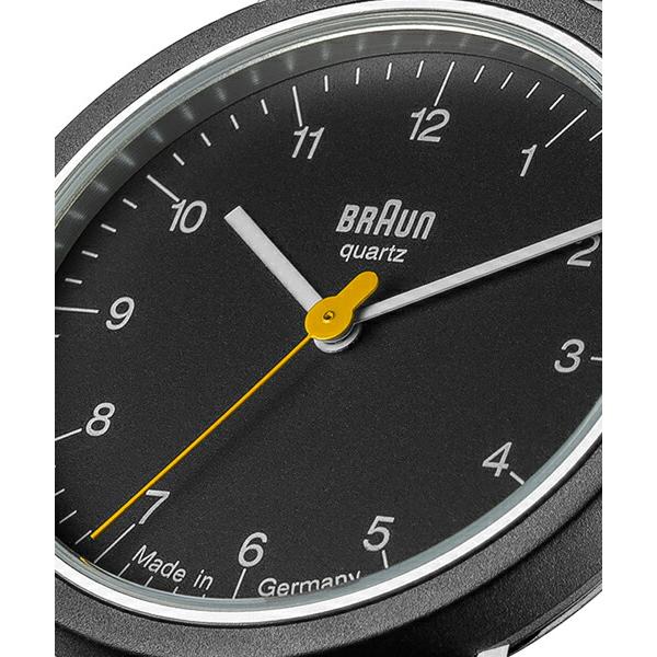 BRAUN ブラウン アナログ 腕時計 AW10 復刻 ドイツ製 ブラック レザーの画像