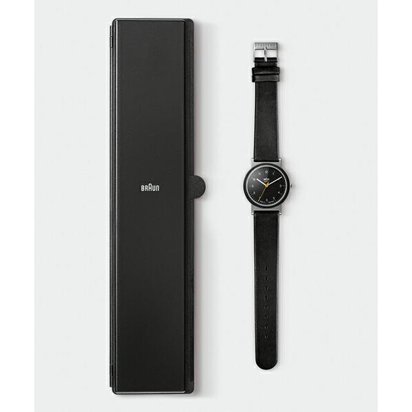 BRAUN ブラウン アナログ 腕時計 AW10 復刻 ドイツ製 ブラック レザーの画像