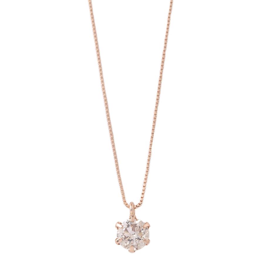 ダイヤモンド ネックレス 0.3カラット 0.3ct ピンクゴールド 18金 K18 D15041928 UGL鑑別カード付の画像