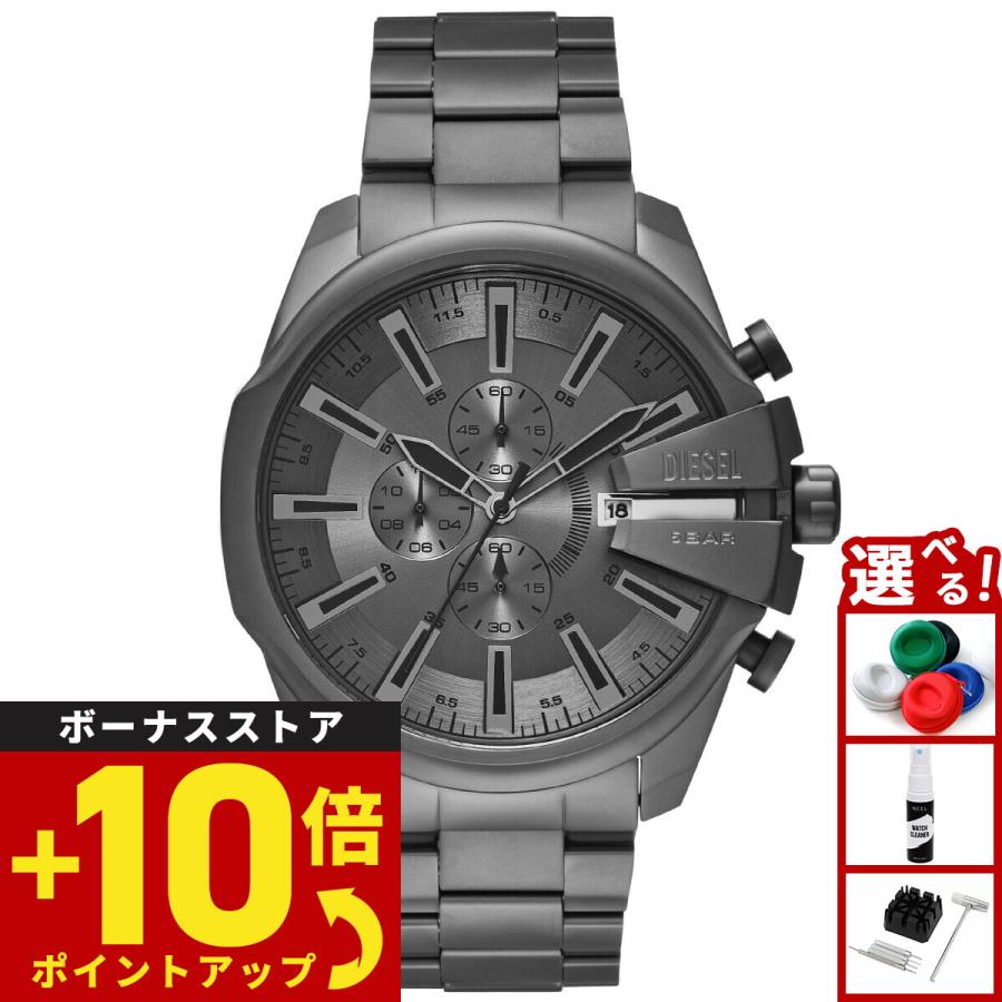 ディーゼル DIESEL 腕時計 MEGA CHIEF SLIM クロノグラフ ガンメタル