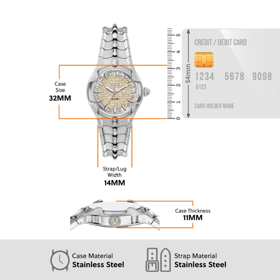 （ノベルティー付き）ディーゼル DIESEL 腕時計 レディース VERT ステンレススチールウォッチ DZ5631の画像