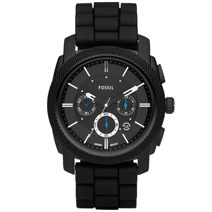 FOSSIL（フォッシル） 腕時計 メンズ MACHINE クロノグラフ ブラックシリコンウォッチ FS4487 : NEEL 横浜 ヤフー ...