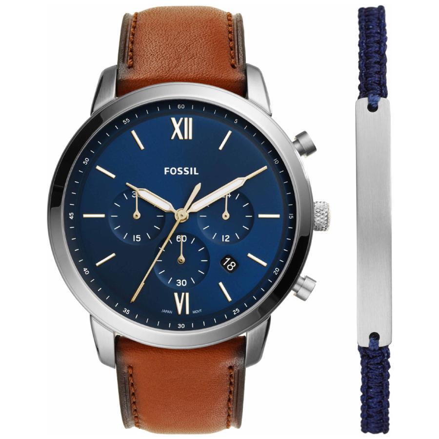 NEUTRA フォッシル FOSSIL 腕時計 メンズ クロノグラフ レザーウォッチ＆ブレスレットセット FS5708SET : NEEL ...