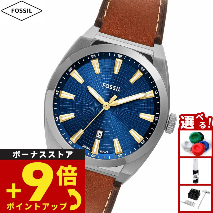 FOSSIL（フォッシル） 腕時計 メンズ EVERETT 三針デイト ブラウン レザーウォッチ FS6115 : NEEL 横浜 ヤフー ...
