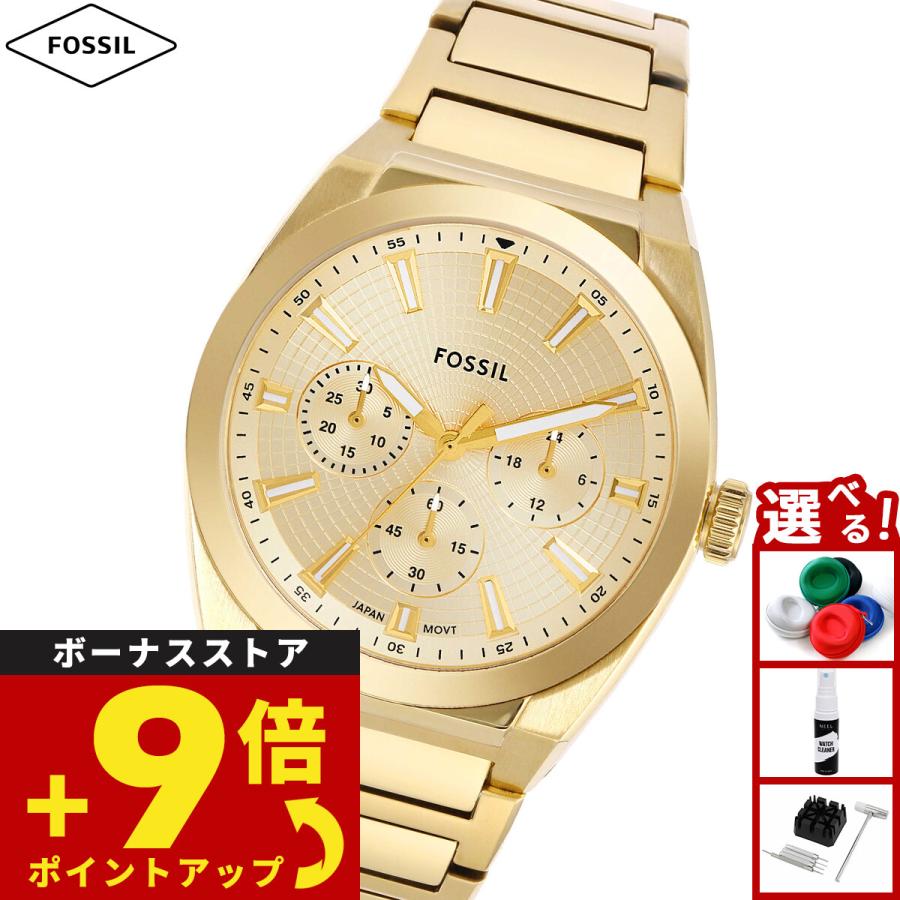 FOSSIL（フォッシル） 腕時計 メンズ EVERETT クロノグラフ ゴールドトーン ステンレススチールウォッチ FS6119 ...