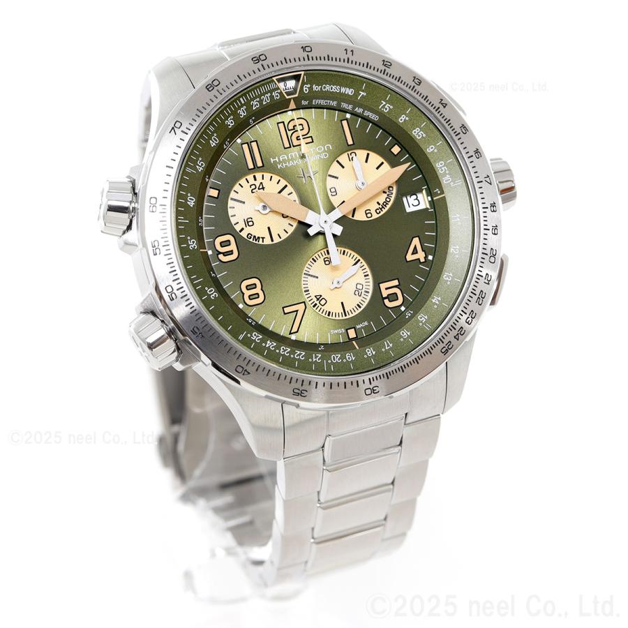 （7月から値上）ハミルトン HAMILTON カーキ アビエーション X-ウィンド GMT クロノグラフ H77932160 腕時計 正規品の画像