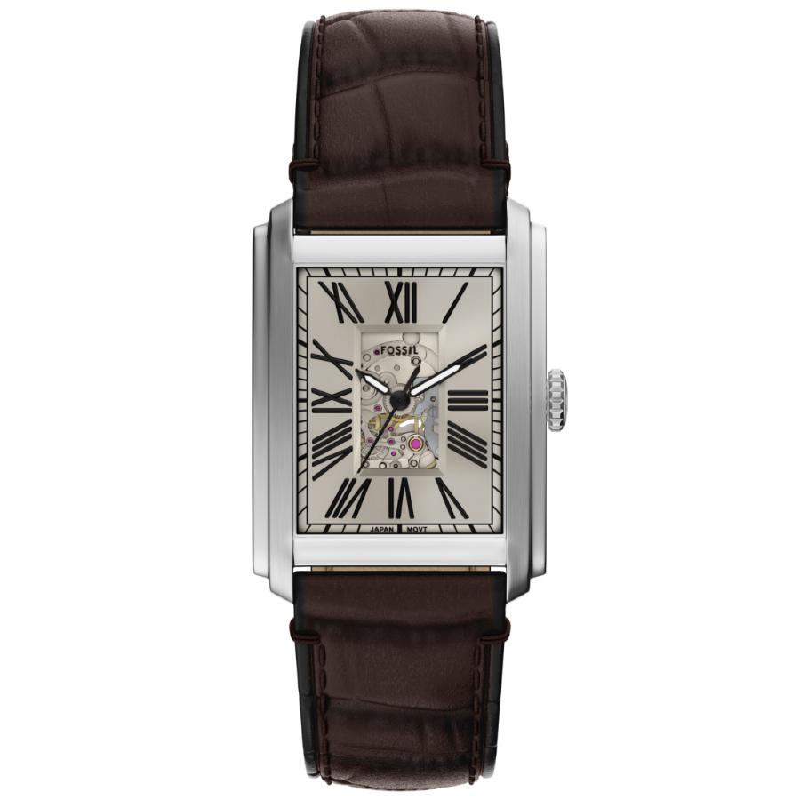 （ノベルティー付き）フォッシル FOSSIL 腕時計 自動巻き CARRAWAY オートマティック クロコレザー ME3272の画像