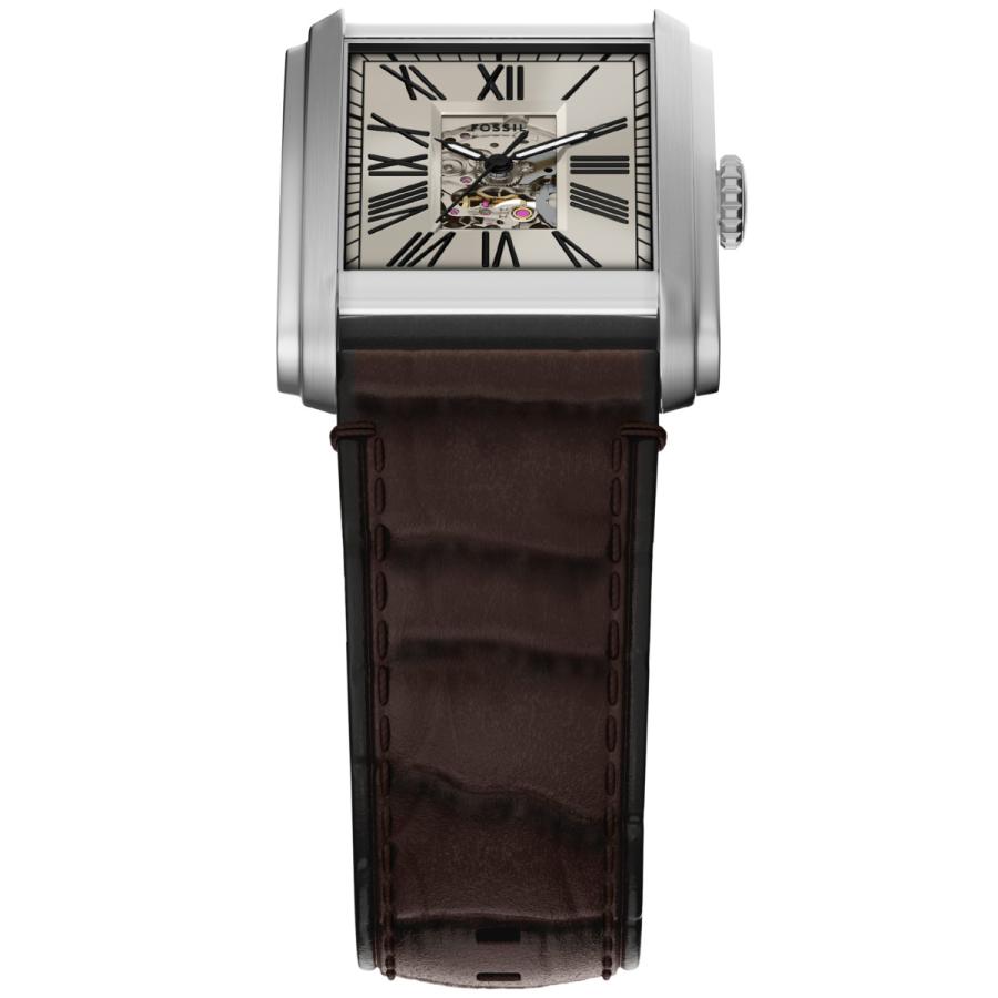 （ノベルティー付き）フォッシル FOSSIL 腕時計 自動巻き CARRAWAY オートマティック クロコレザー ME3272の画像