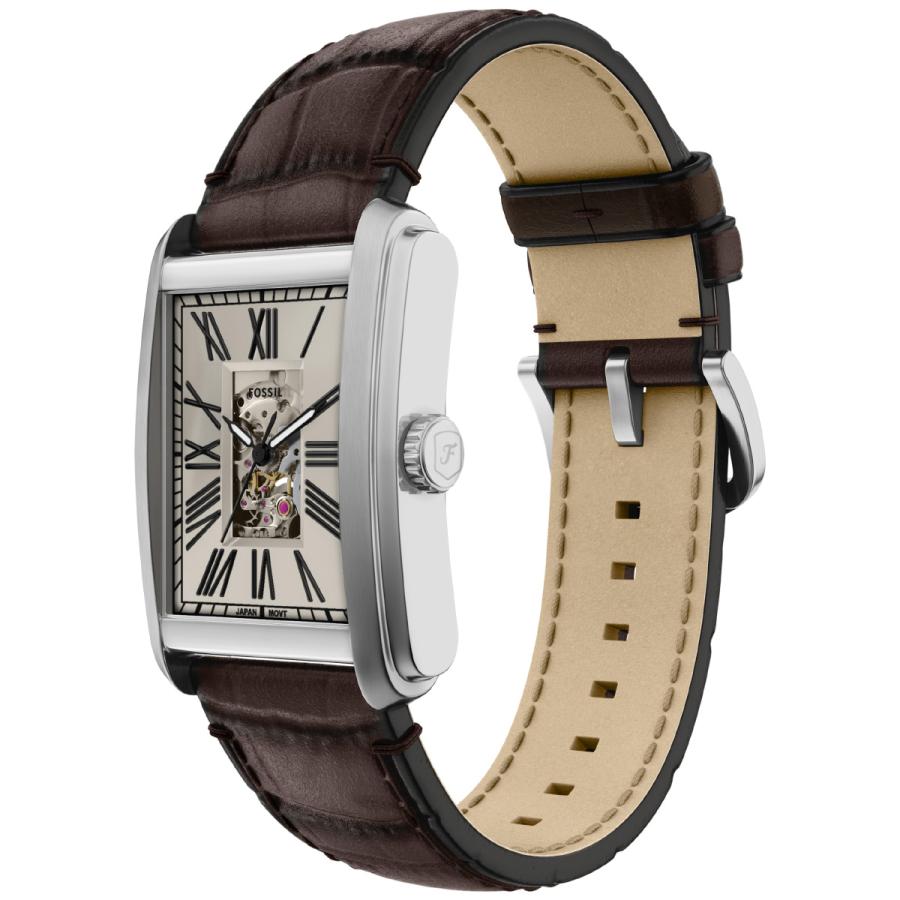 （ノベルティー付き）フォッシル FOSSIL 腕時計 自動巻き CARRAWAY オートマティック クロコレザー ME3272の画像