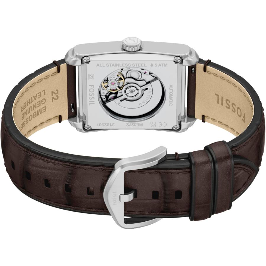 （ノベルティー付き）フォッシル FOSSIL 腕時計 自動巻き CARRAWAY オートマティック クロコレザー ME3272の画像